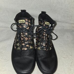 Keds Women's Black and Gold Patterned Sneakers